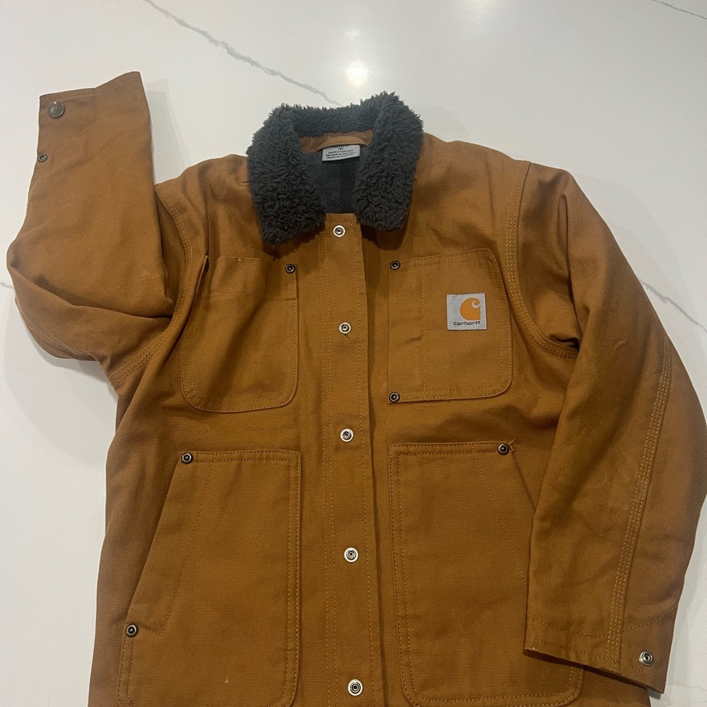 Carhartt Tan Jacket with Gray Lining